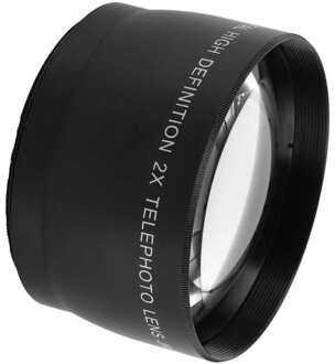 Telelens Zwart Camera Extra Lens Camera Accessoire Voor Camera Lens Met Filter Diameter Van 55Mm