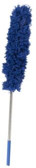 Telescoop plumeau - extra lang 80 tot 280 cm - XXL - blauw - stofvanger - duster - uitschuifbaar