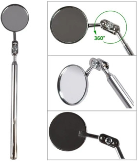 Telescopic Detection Lens Car Repair Inspection Round Mirror Angle View Tool