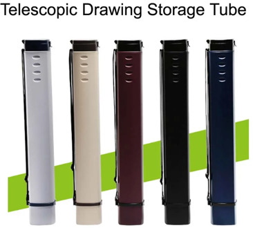 Telescopic Drawing Storage Tube Square Drawing Back Tube Calligraphy Painting Collection Barrel Art Tools Scroll Holder