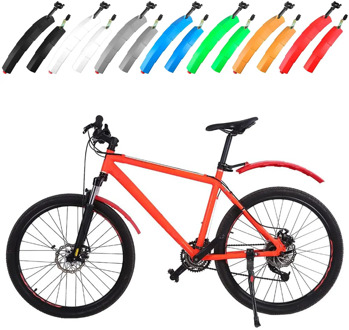 Telescopic Folding Bicycle Fender Set with Taillight MTB Mudguard Bicycle Front Rear Fender for Mountain Road Bike Mud Guard New