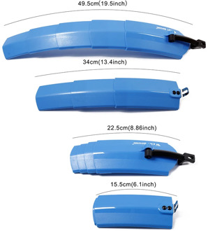 Telescopic Folding Bicycle Fenders with Taillight Quick Release MTB Front Rear Mudguards Cycling Parts Bike Fenders