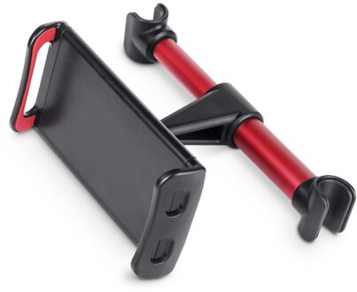 Telescopische Auto Achter Kussen Telefoon Houder Tablet Auto Stand Rear Seat Hoofdsteun Montagebeugel Voor Telefoon Tablet 4-11 inch rood gesp