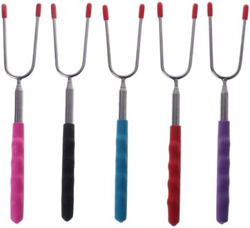 Telescopische Bbq Vork Roosteren Sticks Marshmallow Dog Smore Spiesjes Rvs W0YD