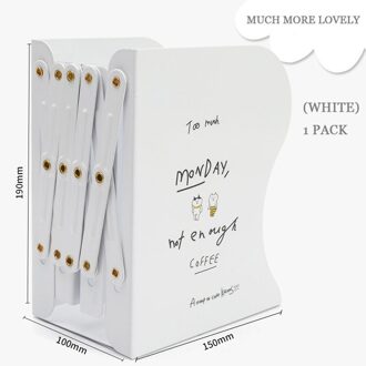 Telescopische Boek Stand Eenvoudige Desktop Vouwen Opslag Plank Creatieve Wind Stretch Boek Door Telescopische Boek Stand wit