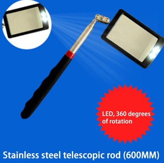 Telescopische Flexibele Inspectie Spiegel Met Heldere Led Verlichting 360 Swivel Voor Extra Bekijken Draagbare Automotive Tool