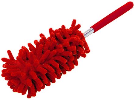 Telescopische Microvezel Duster Uitschuifbare Schoonmaken Thuis Auto Cleaner Dust Handvat rood