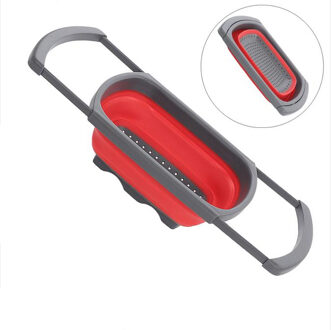 Telescopische Opvouwbare Siliconen Theepot Opvouwbare Vergiet Set Fruit Groente Mand Voor Thuis Fruit Schoonmaken/Keuken Opslag