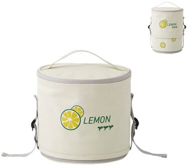 Telescopische Ronde Lunch Tas Doos Geïsoleerd Thermische Oxford Waterdicht Voedsel Picknick Zakken Snack Cooler BG