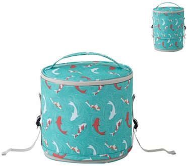 Telescopische Ronde Lunch Tas Doos Geïsoleerd Thermische Oxford Waterdicht Voedsel Picknick Zakken Snack Cooler GN