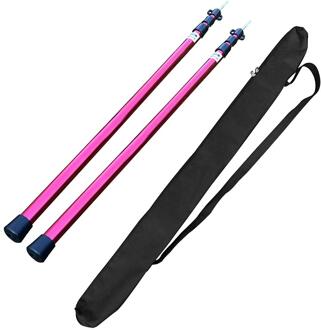 Telescopische Tarp Polen Draagbare Lichtgewicht Vervanging Luifel Verstelbare Aluminium Staven Voor Tent Luifel Outdoor Camping Wandelen H rood