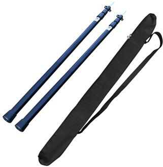 Telescopische Tarp Polen Draagbare Lichtgewicht Vervanging Luifel Verstelbare Aluminium Staven Voor Tent Luifel Outdoor Camping Wandelen H zwart