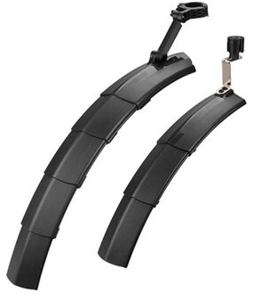 Telescopische Vouwfiets Spatbord Achterlicht Weg Mountainbike Verstelbare Spatbord Voor Achter Vleugels Voor Fiets Onderdelen zwart