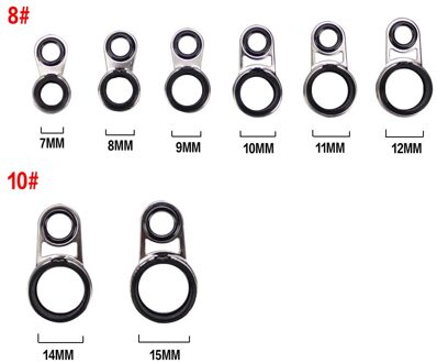 Telescopische Zee Hengel Gids Ringen 2/3/4/5/6/7/8/9/10/11/12/13/14/15 Mm Diameter Rock Hengel Gidsen Ring reparatie Size 8 10