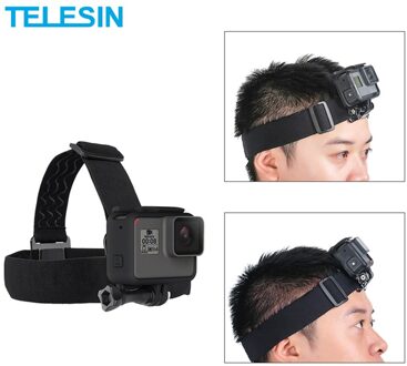TELESIN Head Strap Mount voor GoPro Hero 8 7 6 5 4 3 2 SJCAM DJI Osmo Action Riem Strip hoofdband Action Camera Sport Accessoires