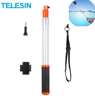 Telesin Transparante Handheld Divng Waterdichte Selfie Stick Floaty Monopod Voor Gopro Hero 10 9 8 7 6 5 4 Osmo action Insta360