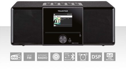 Telestar DIRA S32i CD EWF Multifunctionele Stereo Radio met CD-speler DAB+ / FM / Internet / Bluetooth Zwart - 30-320-02