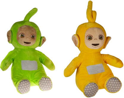 Teletubbies Pluche Teletubbies speelgoed set knuffel Laa Laa en Dipsey 30 cm - Knuffelpop Multikleur