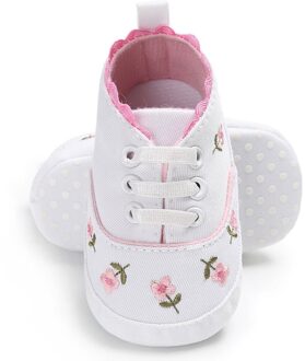 Telotuny Baby Eerste Walker Pasgeboren Baby Baby Meisjes Bloemen Crib Schoenen Soft Sole Anti-Slip Sneakers Canvas 18.18 a / 11