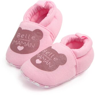 Telotuny Mooie Peuter Eerste Wandelaars Baby Schoenen Ronde Neus Flats Zachte Slippers Schoenen Jongens Meisjes Peuter Soft Sole Anti- slip roze / 11