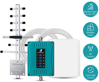 Telstra Mobile Cell Phone Signal Booster 2G 3G 4G LTE Amplifier 700/850/1800/2100/2600MHz Repeater Antenna Kit for Vodafone Use