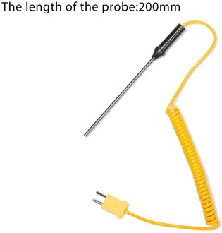 Temperatuur Controller Meetinstrumenten Thermokoppel Type K 100/150/200/300/500Mm Probe Sensor met Draad Kabel-50 °C Tot 1200 °C 200mm