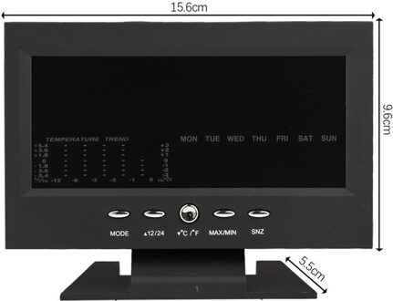 Temperatuur Kalender Klokken Klok Digitale Lcd Hygrometer Indoor Kamers Snooze Sound-Control Backlight Met Kleur Weerbericht B accu Power