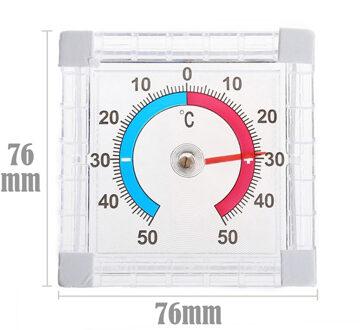 Temperatuur Thermometer Venster Indoor Outdoor Wall Garden Home Afgestudeerd Disc Meting 1stk