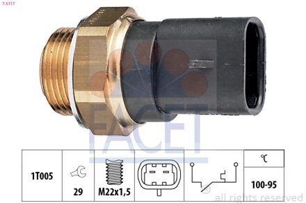 Temperatuurschakelaar, radiateurventilator 75117