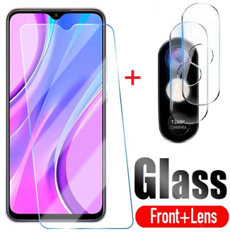 Tempered Glass For Xiaomi Redmi 9A 9C 9i Redmi 9 Prime 9AT Screen Protector Glass For Redmi Note 9 Pro Max + Camera Lens Film