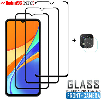 tempered glass + camera protection for redmi 9c 6.53" screen protector redmi9c xiaomi redmi 9c NFC glass film redmi 9 c glass