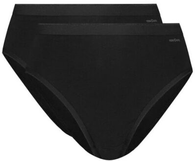 Ten Cate 32283 basic women highleg 2-pack - Zwart - XXL