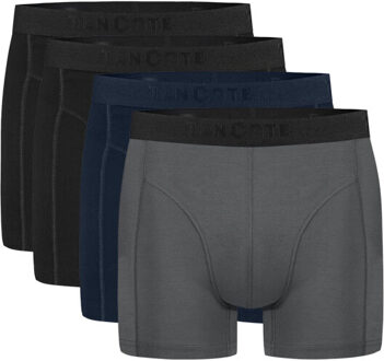 Ten Cate 32388 basic bamboo men shorts 4-pack mix - maat S Zwart