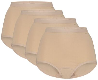 Ten Cate Basics Organic Cotton Stretch High Waist Slip 4-pack Beige-XL - XL