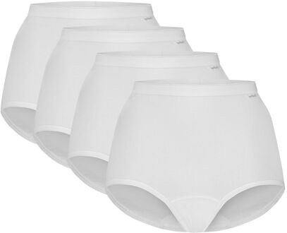 Ten Cate Basics Organic Cotton Stretch High Waist Slip 4-pack Wit-XL - XL