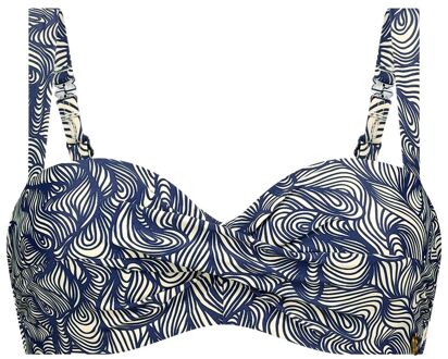 Ten Cate bikini top twisted padded wired - Blauw - 38E