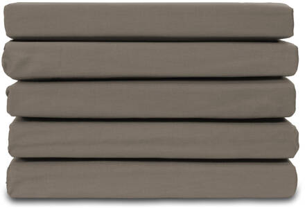 Ten Cate Katoensatijnen Hoeslaken - 90x220 - Taupe Bruin