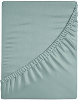 Ten Cate Premium Katoensatijnen Hoeslaken 180x200 - Mineral Mint Groen