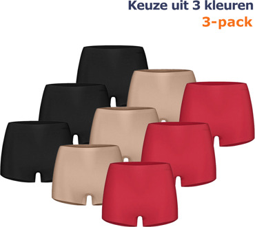 Ten Cate Secrets Short 3-pack Rood-M - M