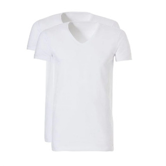 Ten Cate slimfit T-shirt (set van 2) wit