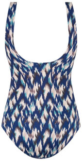 Ten Cate swimsuit soft cup v-neck wedstrijd badpak dames - Blauw - 42