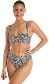Ten Cate Twisted Padded Wired Bikini Top dames 38B Zwart dessin