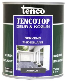 Tenco tencotop deur & kozijn dekkend zijdeglans  antraciet - 750 ml