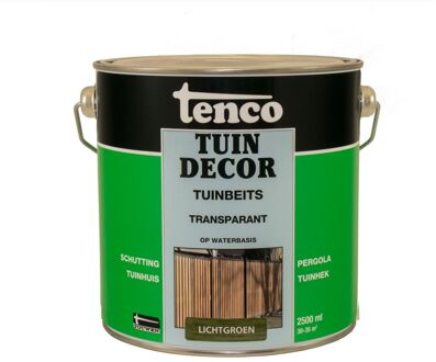 Tenco tuin decor beits 2.5 liter transparant licht groen