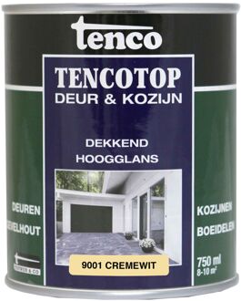 tencotop deur & kozijn dekkend hoogglans crèmewit (RAL 9001) - 750 ml