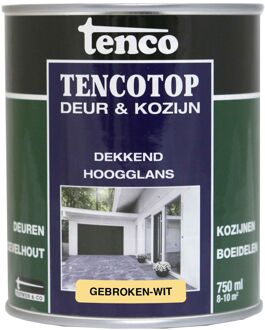 tencotop deur & kozijn dekkend hoogglans gebroken wit (RAL 9010) - 750 ml