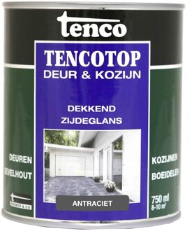 tencotop deur & kozijn dekkend zijdeglans  antraciet - 750 ml