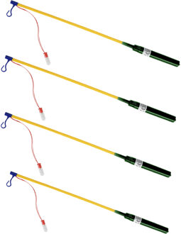 Tender Toys Lampionstokje - 10x - groen - met LED lichtje - 50 cm - Sint Maarten lopen