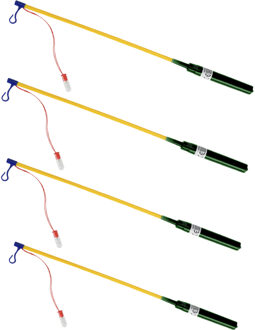Tender Toys Lampionstokjes - 4x - donkergroen - met lichtje - 50 cm