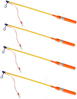 Tender Toys Lampionstokjes - 6x - oranje - met lichtje - 50 cm